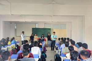 Guest interacting with students